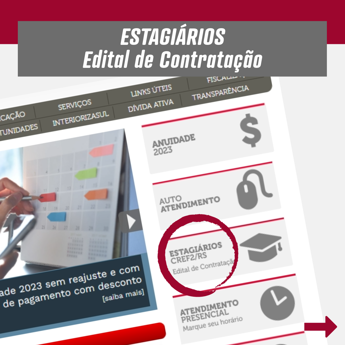 CREF2/RS abre processo seletivo para estagiários de Educação Física e Publicidade