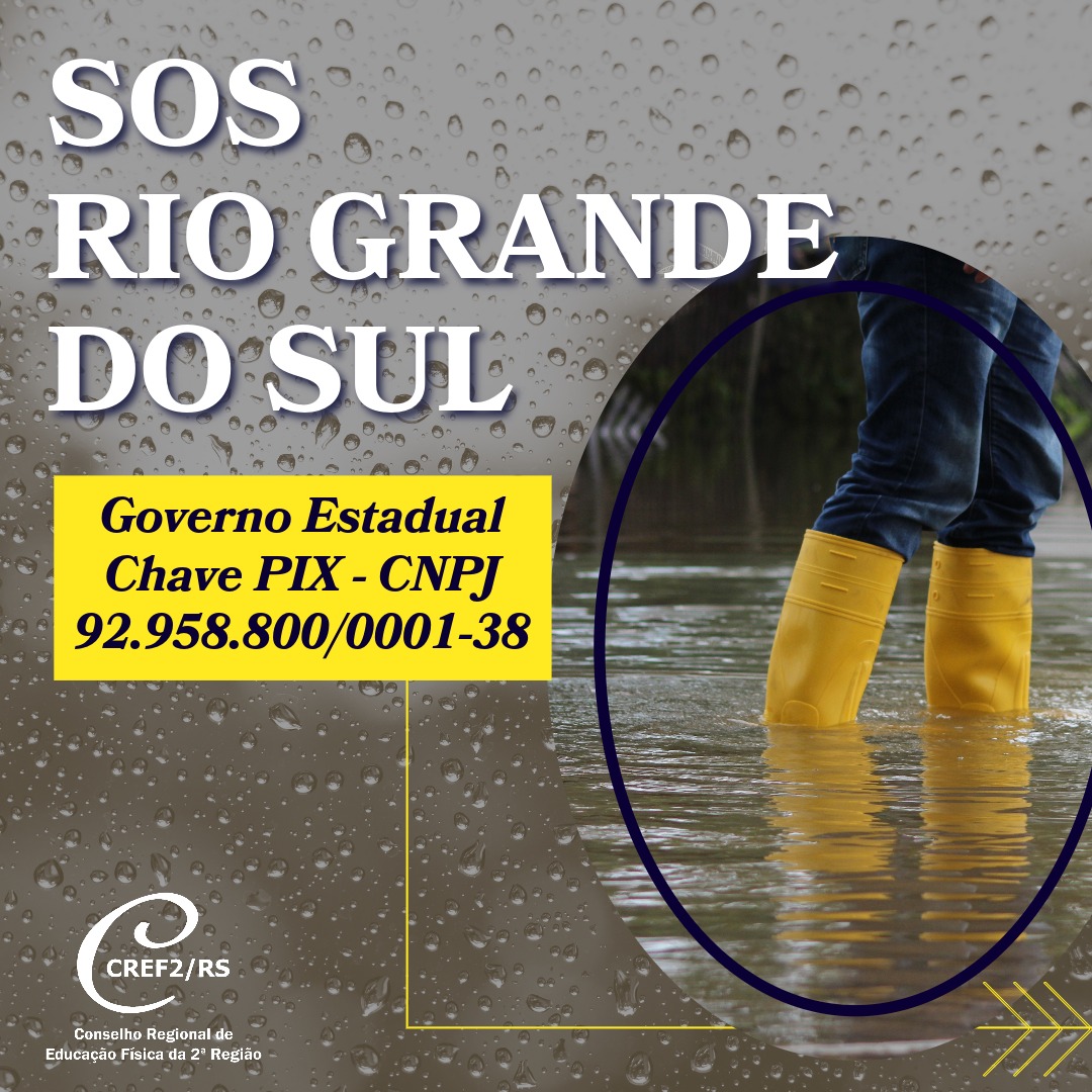 CREF2/RS arrecada doações para a população atingida pelas enchentes no RS