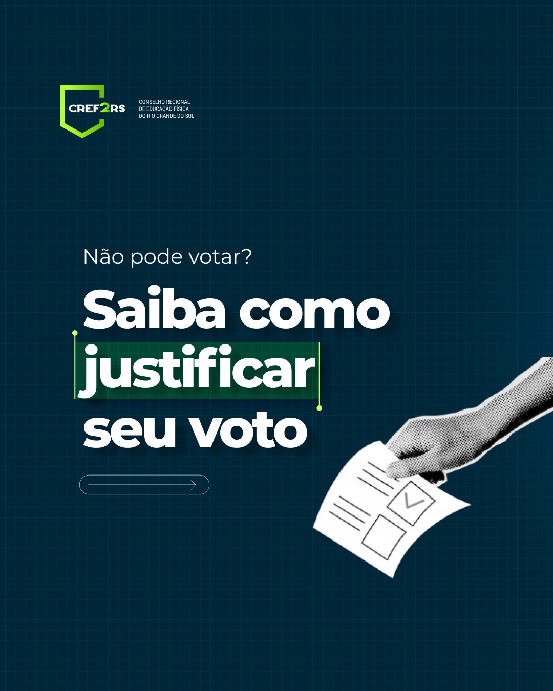 Justificativa do voto do CREF2/RS deve ser enviada até 7 de janeiro de maneira online
