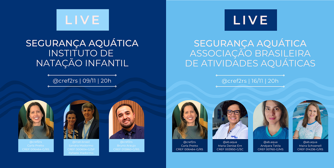 CREF2/RS inicia campanha de segurança aquática com duas lives pelo Instagram