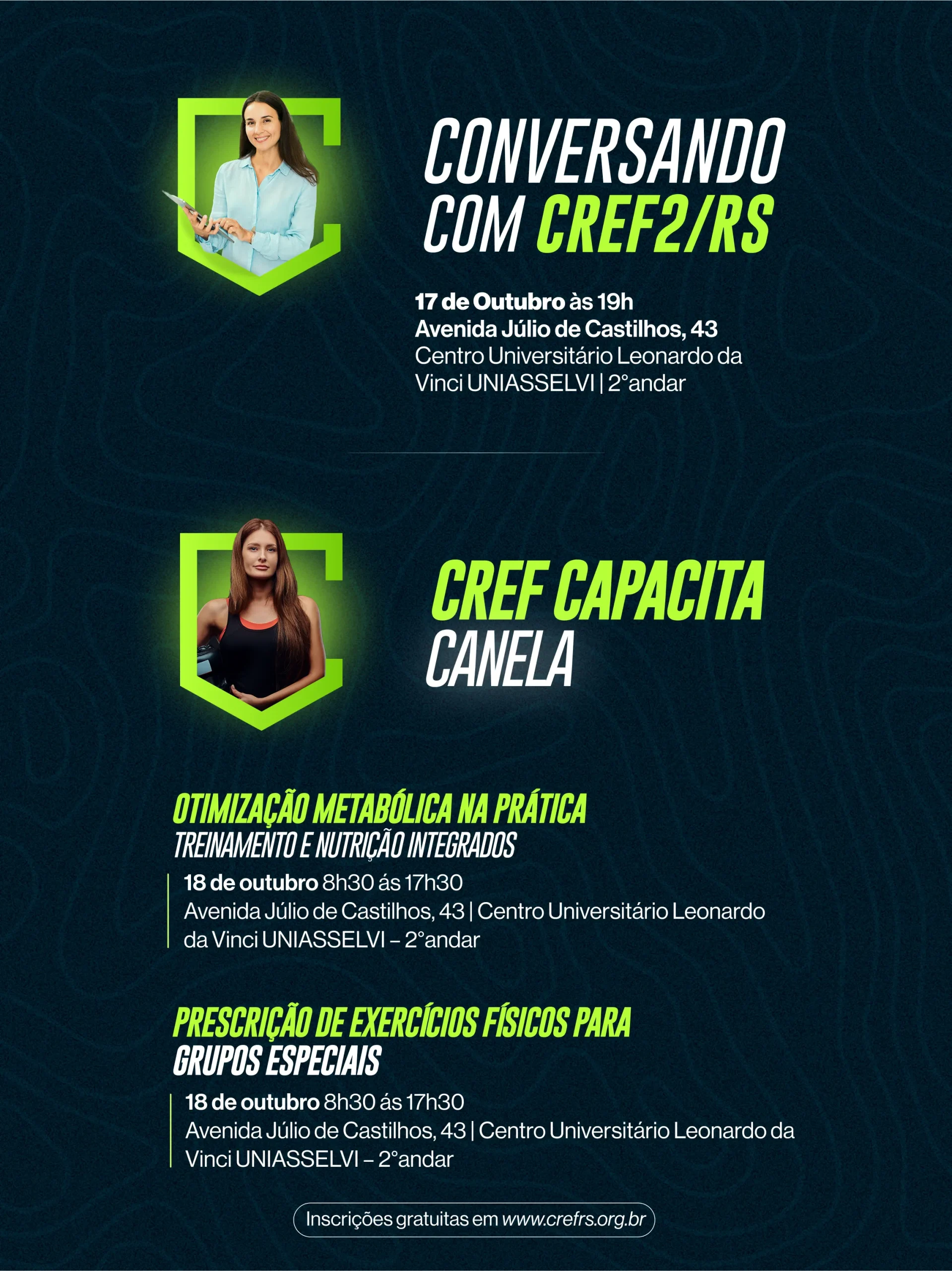 Conversando com o CREF2/RS e CREF Capacita chegam a Canela nesta semana