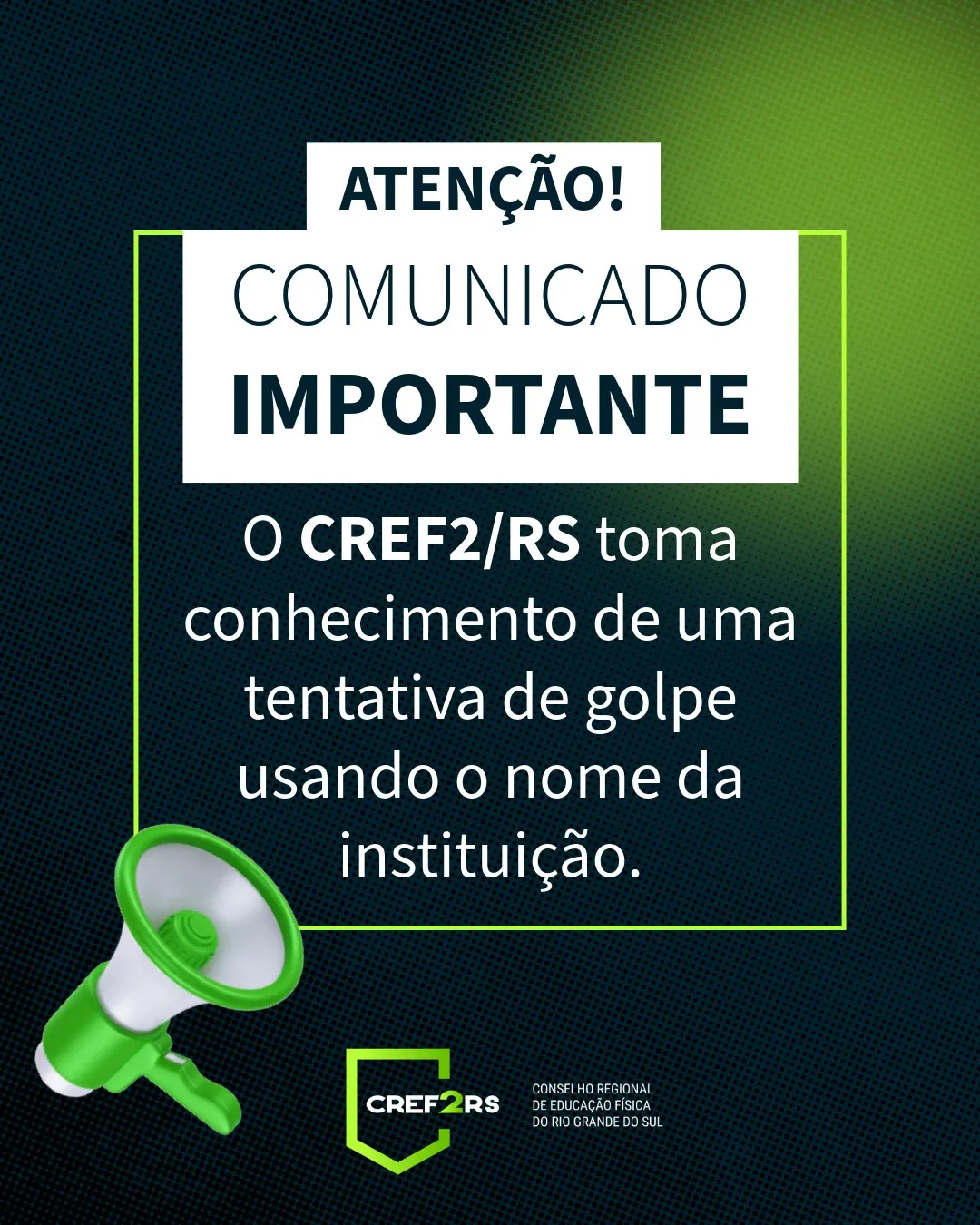 CREF/RS alerta para tentativa de golpe envolvendo boletos